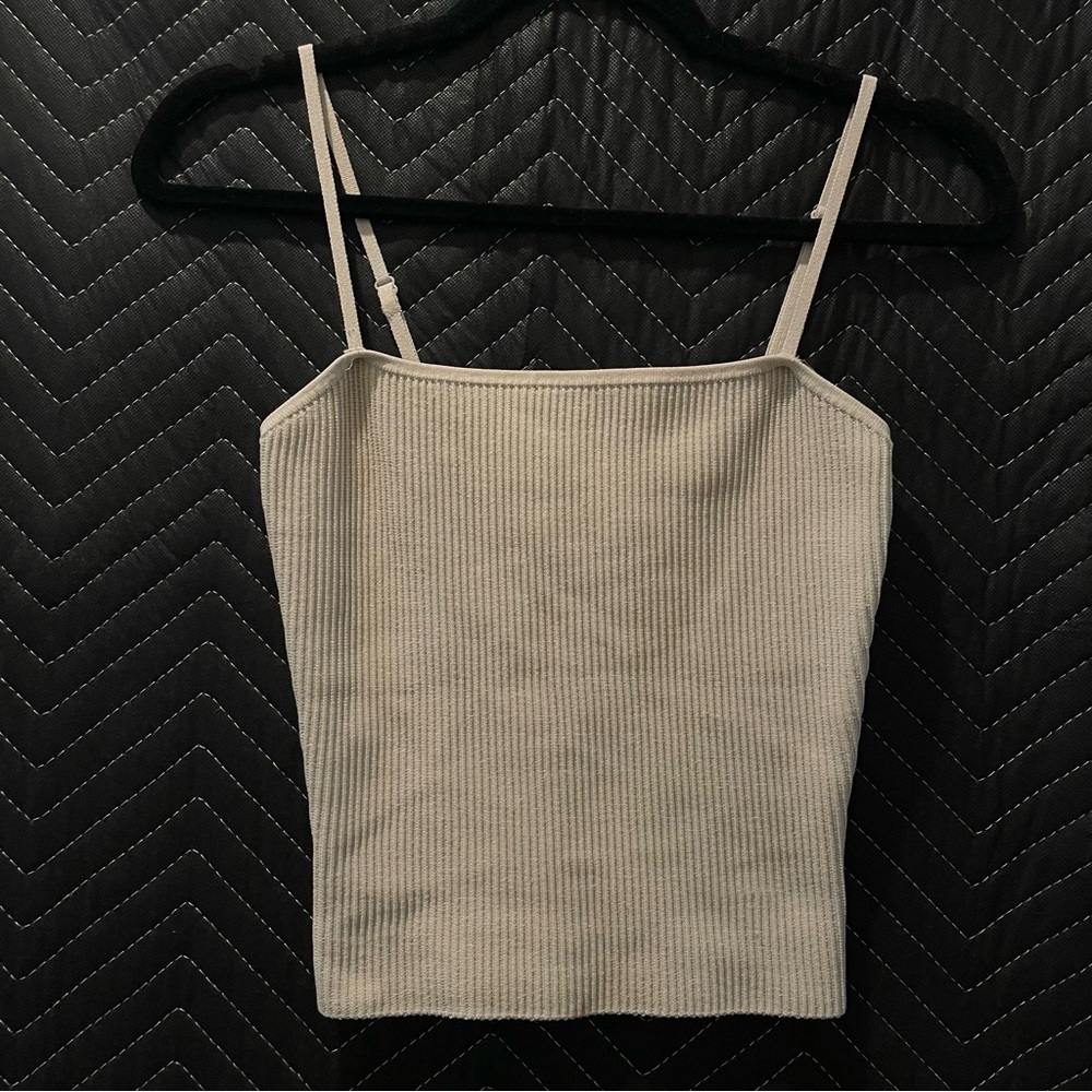 BABATON Nude Ribbed Tank Top